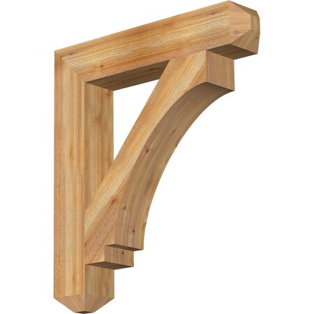 Ekena Millwork Imperial Craftsman Rough Sawn Bracket, Western Red Cedar, 6"W x 34"D x 38"H BKT06X34X38IMP04RWR